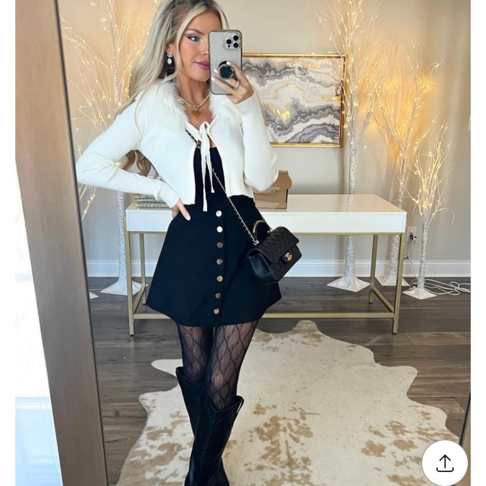 Button Front Skirt